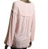 Studio M Women's Long Sleeve Tiered Trim Blouse Shirt Top Blush Size M
