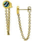 Abalone Chain Front and Back Drop Earrings in 18k Gold-Plated Sterling Silver (Also in Pink Shell), Created for Macy's