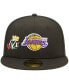 ფოტო #3 პროდუქტის Men's Black Los Angeles Lakers 17x NBA Finals Champions Crown 59FIFTY Fitted Hat