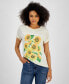 ფოტო #1 პროდუქტის Juniors' Sunflower Graphic Crewneck T-Shirt