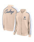 ფოტო #1 პროდუქტის Women's Tan Dallas Cowboys Lounge Full-Snap Varsity Jacket