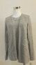 Фото #1 товара NY Collection Embellished Crewneck Twin-piece Cardigan Metallic Silver Gray L