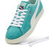 Puma Clyde Og 39196213 Mens Green Suede Lace Up Lifestyle Sneakers Shoes