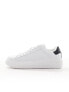 Фото #3 товара Tommy Jeans leather outsole trainers in white