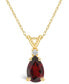 Garnet (1-1/5 ct. t.w.) and Diamond Accent Pendant Necklace in 14K Yellow Gold or 14K White Gold