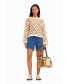 ფოტო #2 პროდუქტის Women's Multicolour crochet pullover