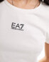 EA7 t-shirt in cream with chest logo