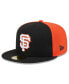 ფოტო #2 პროდუქტის Men's Black/Orange San Francisco Giants Gameday Sideswipe 59Fifty Fitted Hat