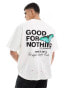 Good For Nothing graphic back t-shirt in off white