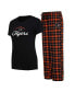 Women's Black, Orange Philadelphia Flyers Arctic T-shirt and Pajama Pants Sleep Set