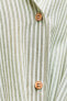 Фото #6 товара Рубашка в полоску с блестящей нитью и узлом ZARA