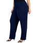 Plus Size New Shine Knit Dressing Pants, Created for Macy's