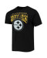 Фото #3 товара Men's Black Pittsburgh Steelers Bold Logo T-shirt