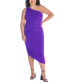 Plus Size One Shoulder Ruched Bodycon Dress