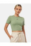 Фото #3 товара Sportswear Essential Slim-Fit Cropped Short-Sleeve Kadın T-shirt FB2873-386