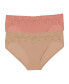 ფოტო #2 პროდუქტის Women's Bliss Perfection Lace Trim One Bikini Brief 2-Pack