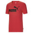 Puma Essentials Logo Crew Neck Short Sleeve T-Shirt Mens Red Casual Tops 5864494