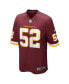 Фото #2 товара Men's Jamin Davis Burgundy Washington Football Team 2021 NFL Draft First Round Pick Game Jersey