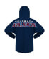 Фото #3 товара Women's Navy Colorado Avalanche Jersey Lace-Up V-Neck Long Sleeve Hoodie T-shirt