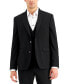 Men's Slim-Fit Black Solid Suit Vest, Created for Macy's