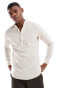 Jack & Jones overhead linen shirt in beige