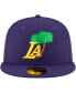 Фото #4 товара Головной убор New Era Мужской фиолетовый шапка Los Angeles Lakers Icon 59FIFTY Fitted Hat