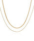 ფოტო #1 პროდუქტის Gold-Tone Tri-Layered Chain Necklace