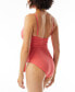 ფოტო #2 პროდუქტის Women's Contours Belted High-Neck One-Piece Swimsuit
