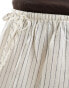 Cotton On tie waist maxi skirt in linen look stripe