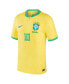 Фото #3 товара Men's Neymar Jr. Yellow Brazil National Team 2022/23 Home Breathe Stadium Replica Player Jersey