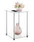 15.75" Glass Designs2Go 2 Tier Square End Table