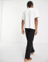 House of Holland lounge t-shirt and jogger set in black and white