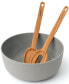 Фото #1 товара Leo Collection 3-Pc. Salad Bowl Set with Bamboo Servers