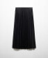 ფოტო #2 პროდუქტის Women's Leather-Effect Pleated Skirt