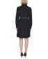 ფოტო #2 პროდუქტის Women's Belted Blouson-Sleeve Shirtdress