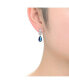 ფოტო #2 პროდუქტის Radiant White Gold Plated Drop Earrings in Sterling Silver with Pear Shape and Oval Cubic Zirconia
