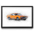 Фото #1 товара Gerahmtes Bild Orange Muscle Car