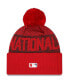 ფოტო #2 პროდუქტის Men's Red Washington Nationals Authentic Collection Sport Cuffed Knit Hat with Pom