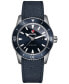 ფოტო #1 პროდუქტის Men's Swiss Automatic HyperChrome Captain Cook Blue Fabric Strap Watch 45mm