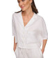 Фото #4 товара Women's Button-Front Dolman-Sleeve Linen Top