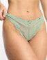 Фото #1 товара Lindex Ella M Gia lace thong in sage green