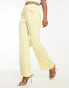 Фото #2 товара Twisted Tailor jacquard flare suit trousers in yellow