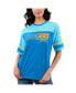Фото #1 товара Women's Powder Blue Los Angeles Chargers Track T-shirt