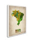 Фото #2 товара Naxart 'Brazil Watercolor Map' Canvas Art - 24" x 32" x 2"