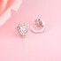 Romantic silver earrings with hearts E0000162