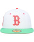 Фото #4 товара Men's White, Green Boston Red Sox 1999 MLB All-Star Game Watermelon Lolli 59FIFTY Fitted Hat
