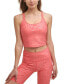 Фото #1 товара Calvin Klein Performance 276607 Printed Strappy-Back Tank Top, Coral, SM