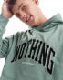 Good For Nothing applique varsity hoodie in green