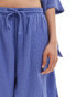 Фото #3 товара COLLUSION Unisex textured longline short co ord in lavender blue