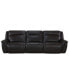 Фото #5 товара Lenardo 3-Pc. Leather Sofa with 2 Power Motion Recliners, Created for Macy's